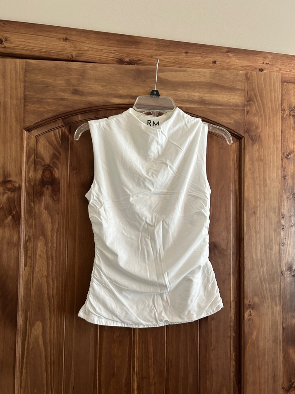 Rebecca Minkoff White Sleeveless Mock Neck Tank